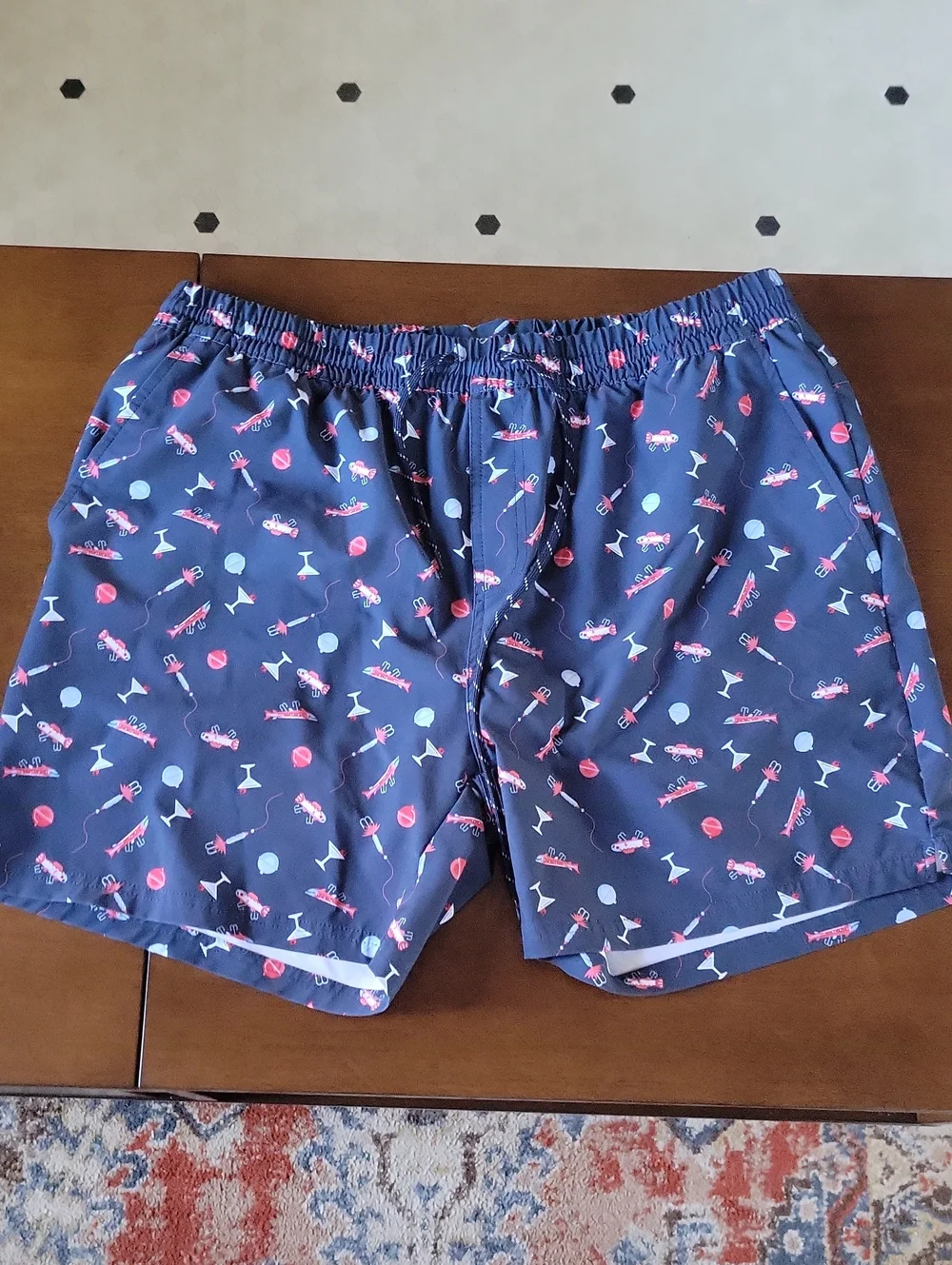Columbia PFG Mens Navy Blue Boozy Bobbers Water Shorts